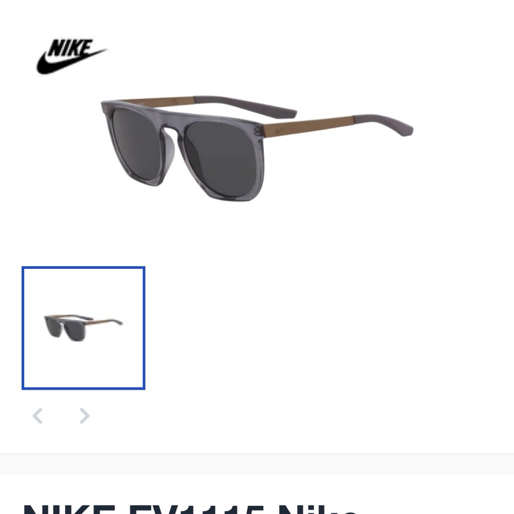 Nike Gray Frame Sunglasses with Brown Temples EV1115